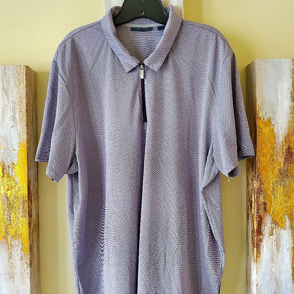 Perry Ellis Purple Polo Short Sleeve Shirt SZ XXL